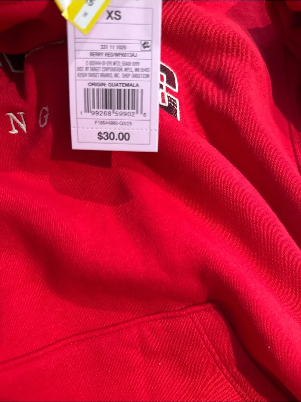 🎂Jackson Hole Wyoming Red Hoodie with plaid lettering - Picture 5 of 5